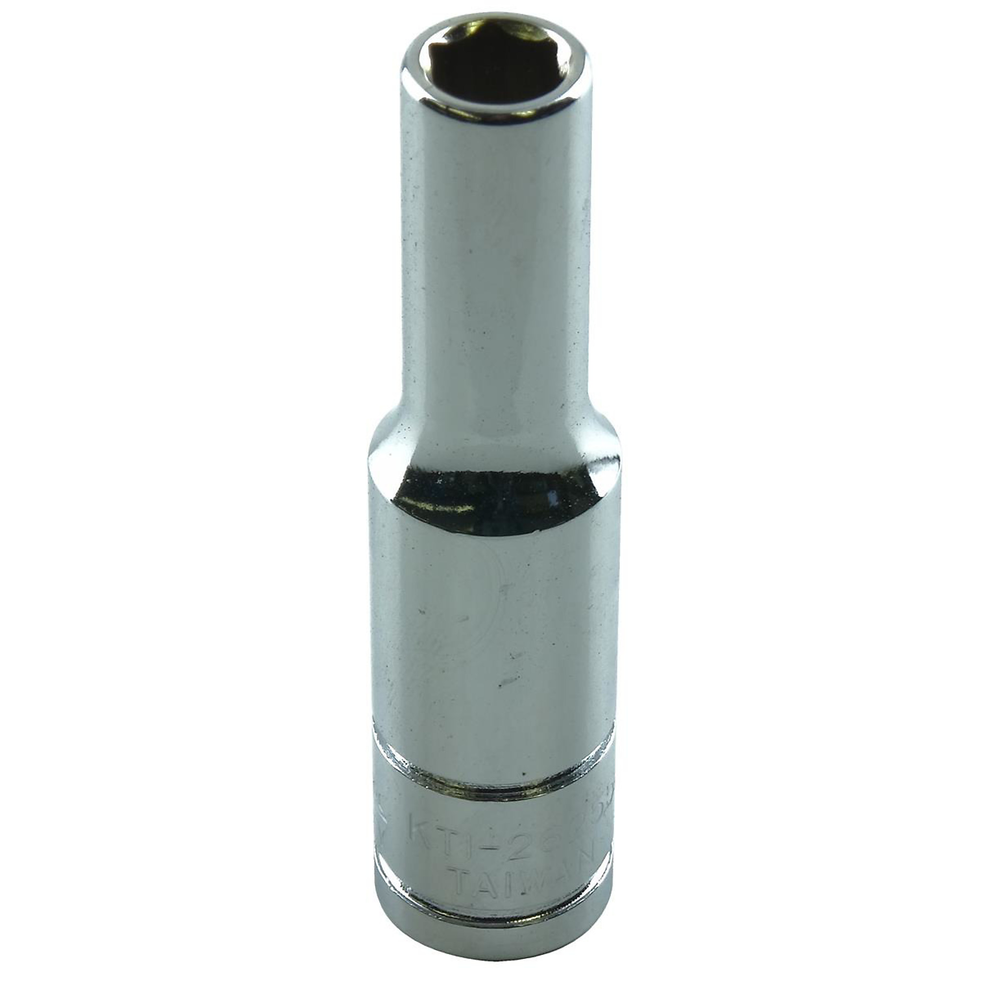 K Tool International Deep Socket — 5.5mm, 1/4in. Drive, 6-Point, Chrome Vanadium Steel, Model# KTI26255